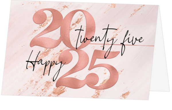 Kerstkaart - 20 twenty five - Happy 2025