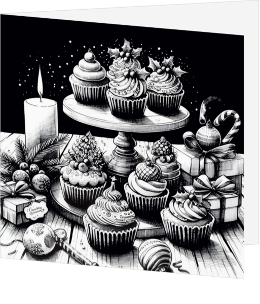 Pentekening_kerstcupcakes_versjevanVERS