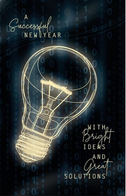 Kerstkaart   Bright ideas and great solutions Achterkant/Voorkant